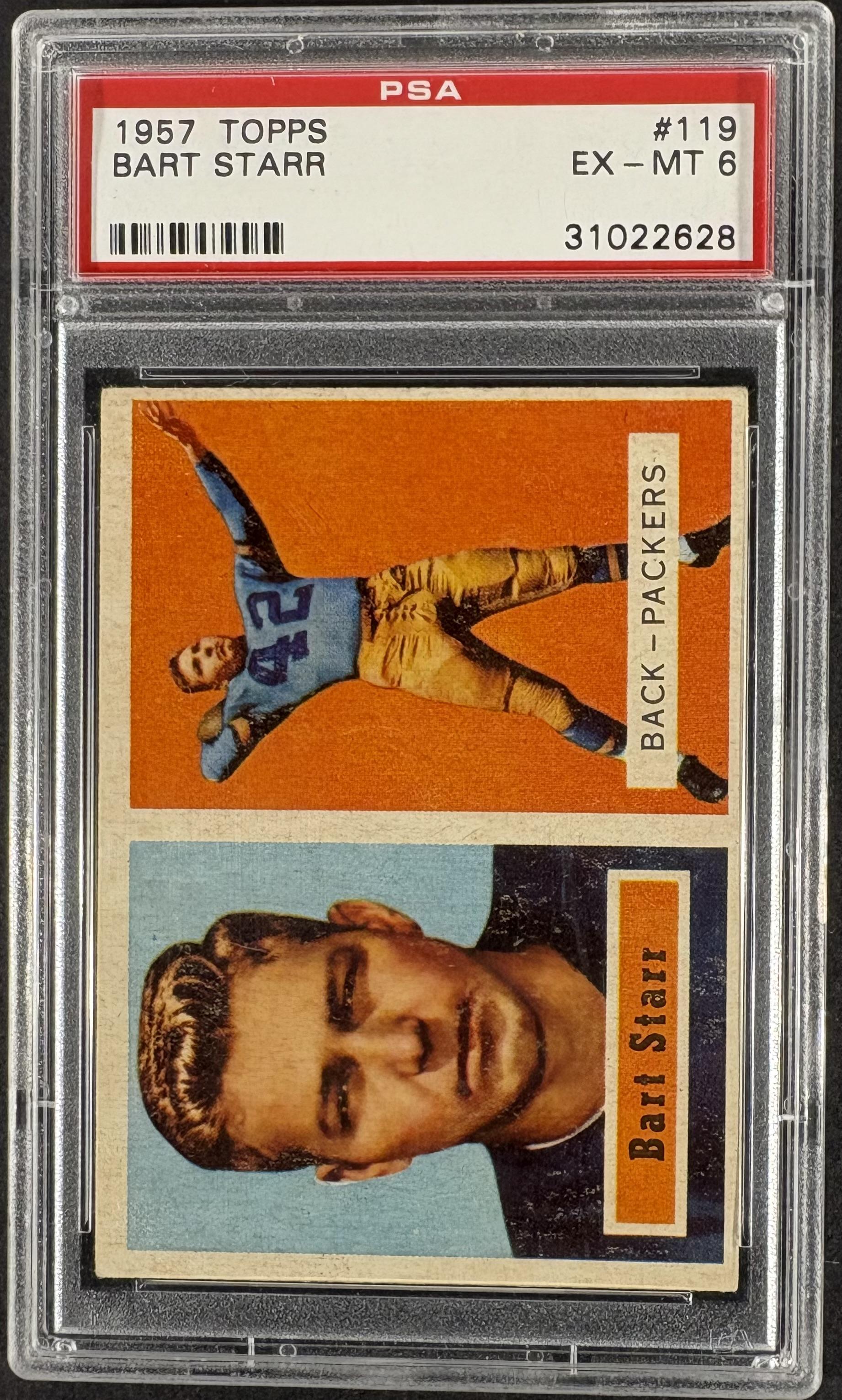 1957 Topps #119 Bart Starr RC Rookie PSA 6 EX-MT