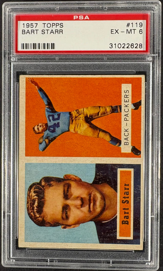 1957 Topps #119 Bart Starr RC Rookie PSA 6 EX-MT