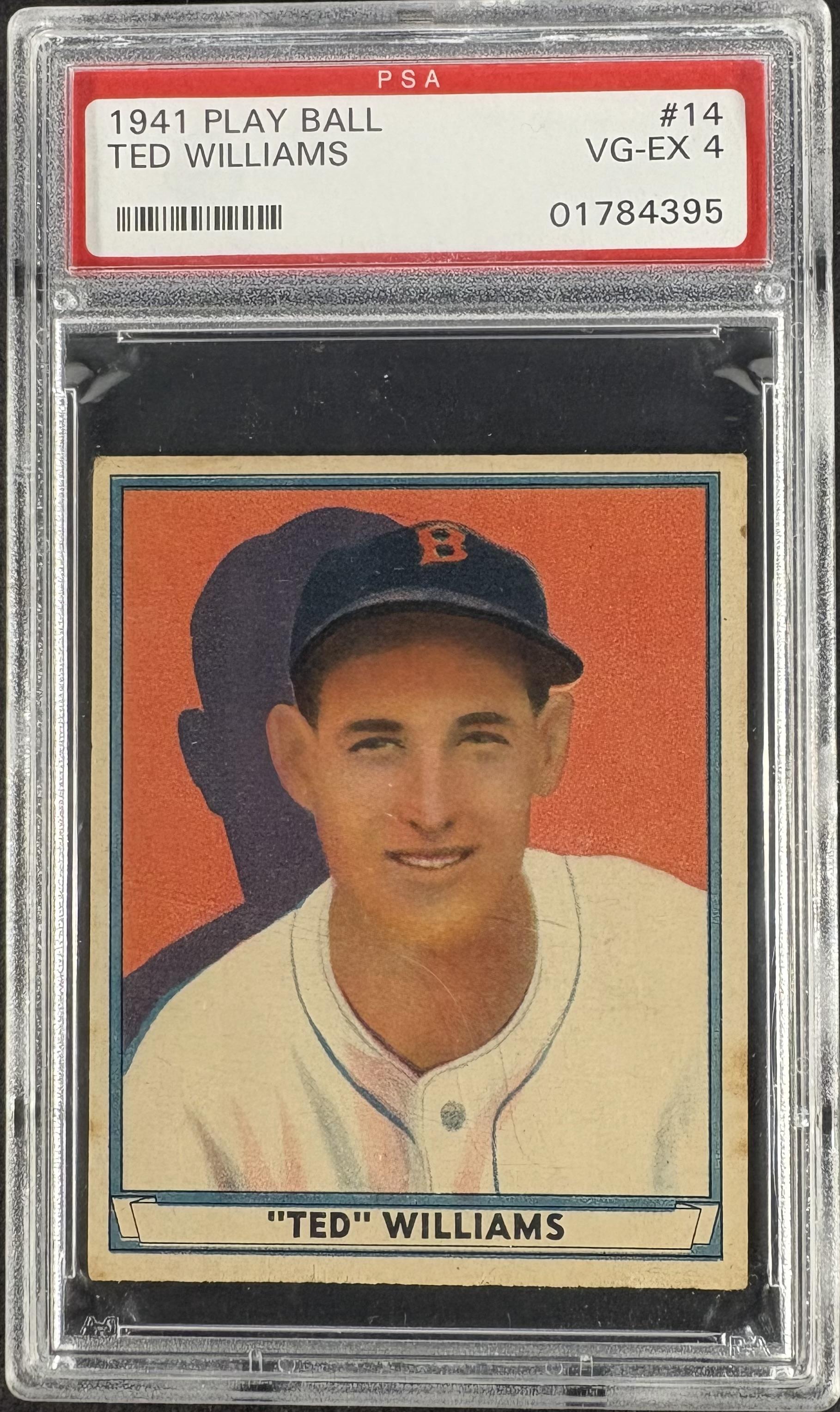 1941 Play Ball #14 Ted Williams PSA 4 VG-EX Nice Color