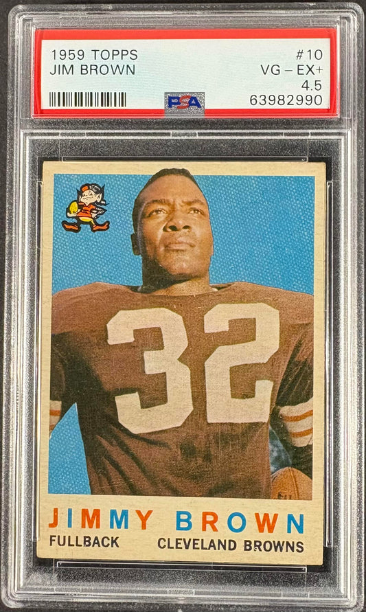 1959 Topps #10 Jimmy Jim Brown PSA 4.5 VG-EX+ CENTERED New Label