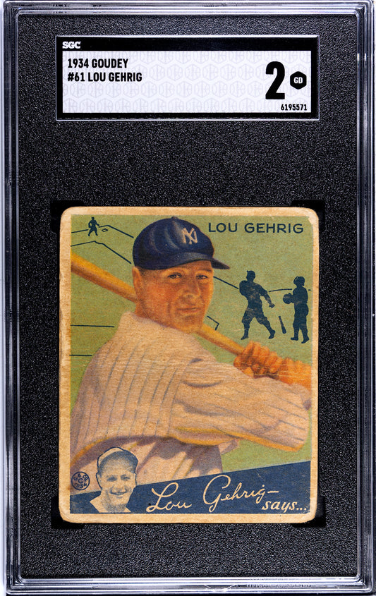 1934 Goudey (R320) #61 Lou Gehrig SGC 2 GD