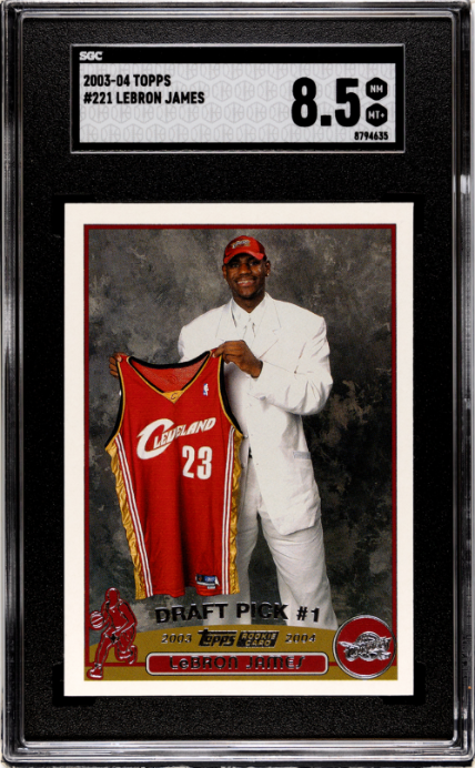 2003-04 Topps #221 LeBron James RC Rookie SGC 8.5 NM-MT+