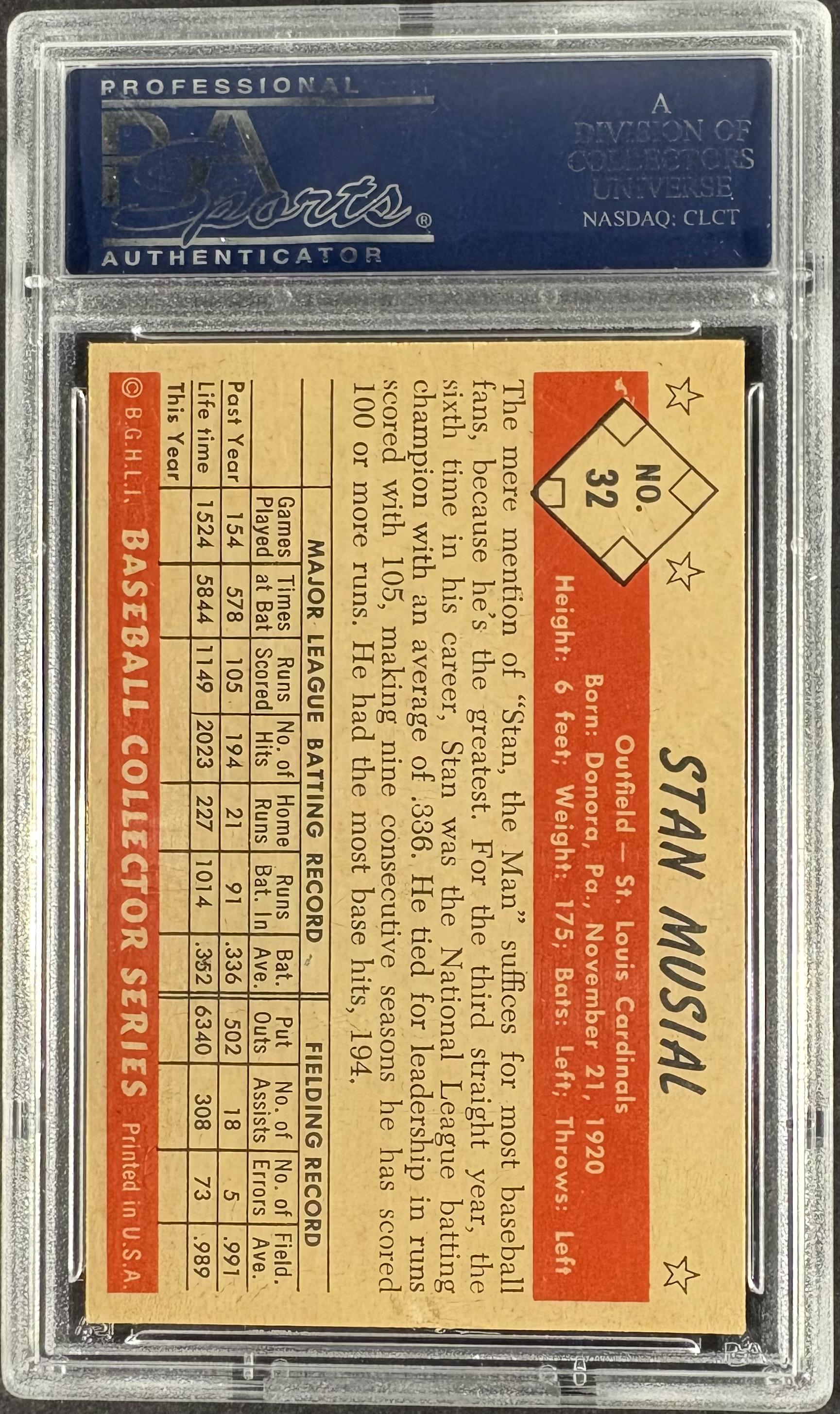 1953 Bowman Color #32 Stan Musial PSA 6.5 EX-MT Well Centered