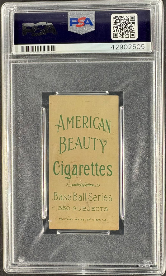 1909-11 T206 AMERICAN BEAUTY 350 Frank Home Run Baker PSA 4 VG-EX