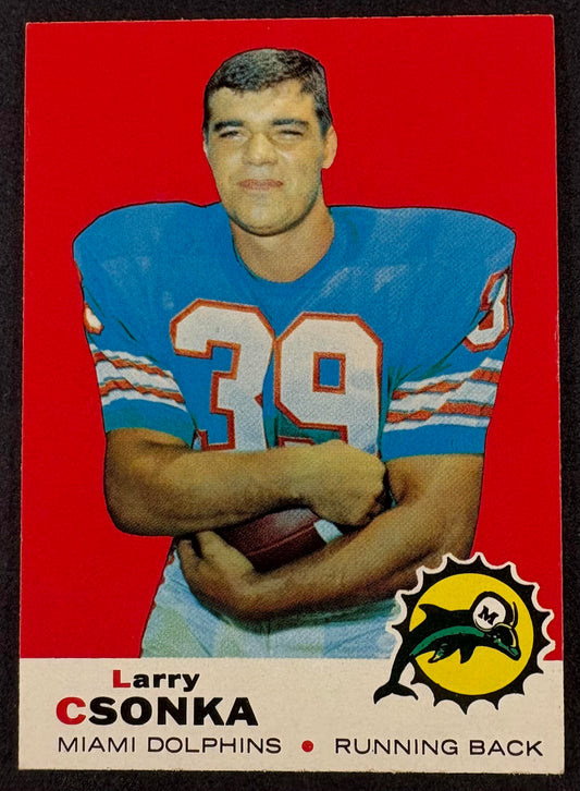 1969 Topps #120 Larry Csonka RC Rookie CREASE FREE + SHARP
