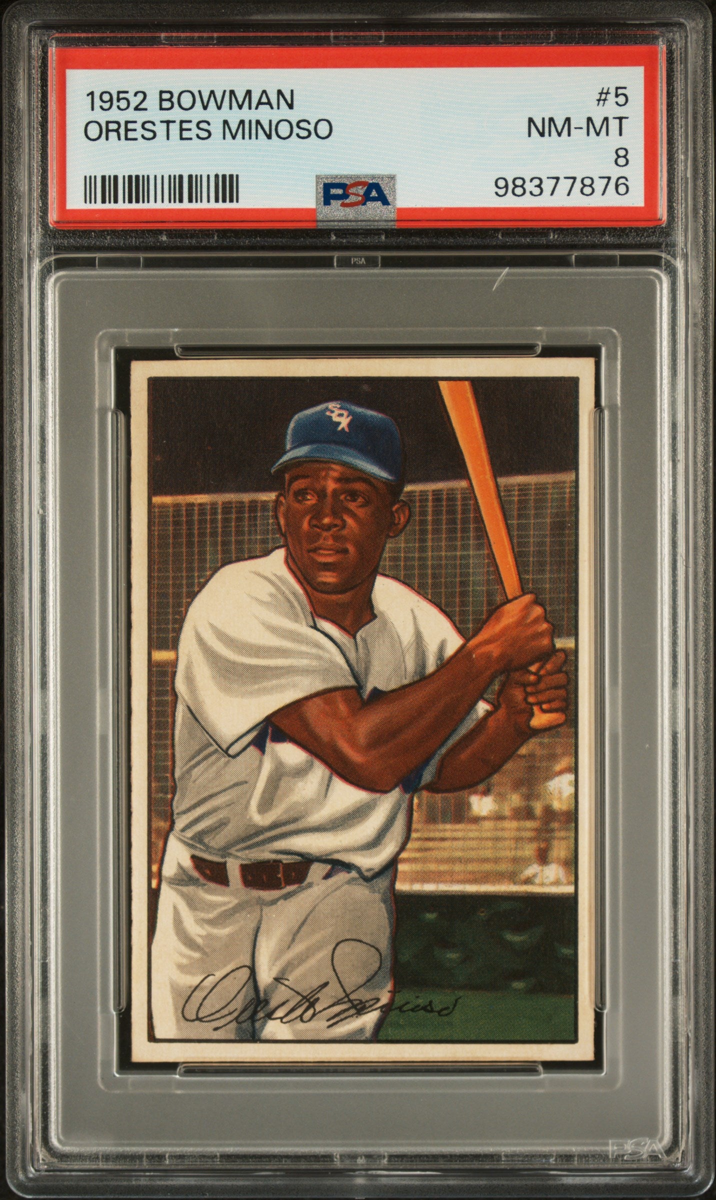 1952 Bowman #5 Orestes Minnie Minoso RC Rookie PSA 8 NM-MT STUNNING New Label