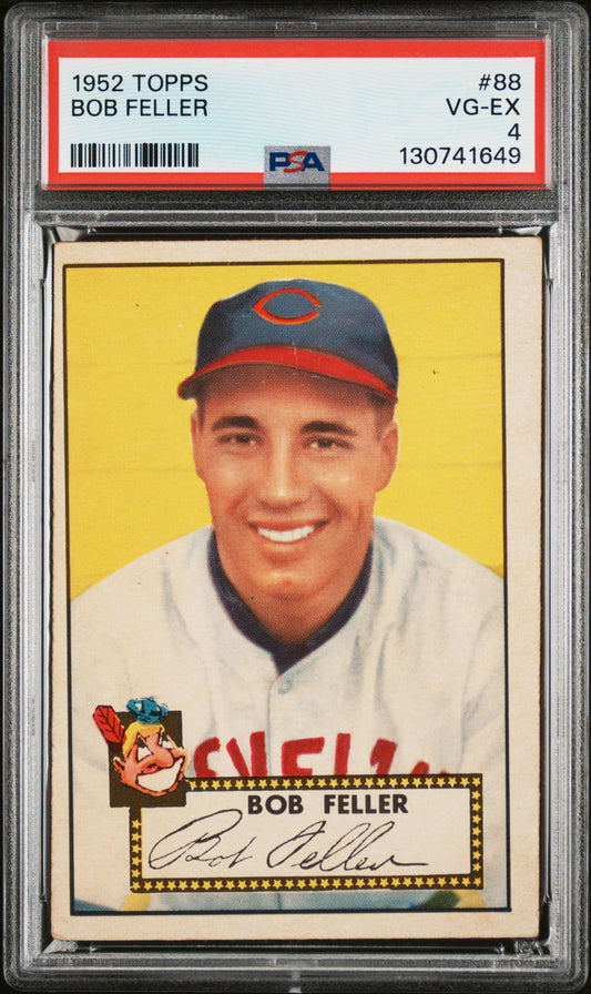 1952 Topps #88 Bob Feller PSA 4 VG-EX New Label