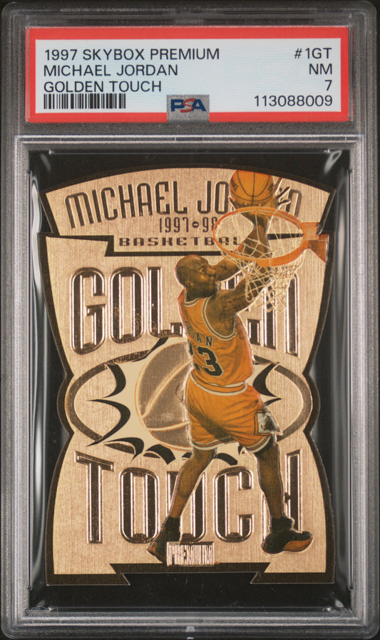 1997 Skybox Premium Golden Touch #1GT Michael Jordan PSA 7 NM New Label