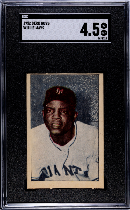 1952 Berk Ross Willie Mays SGC 4.5 VG-EX+ Nice Color