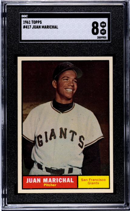1961 Topps #417 Juan Marichal RC Rookie SGC 8 NM-MT Nice Eye Appeal