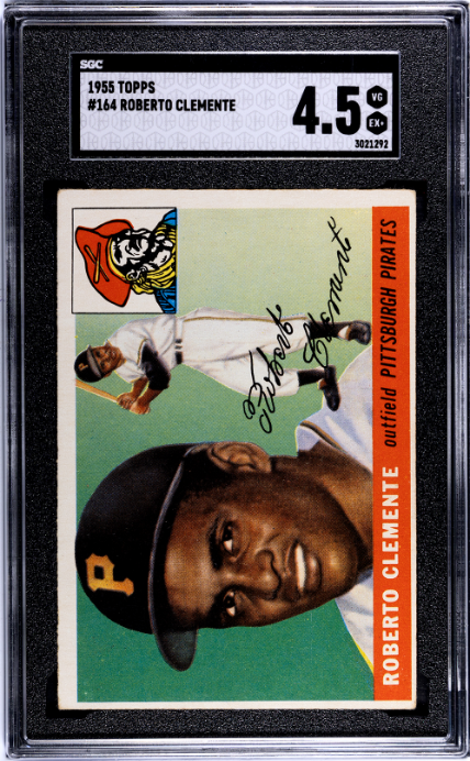1955 Topps #164 Roberto Clemente RC Rookie SGC 4.5 VG-EX+