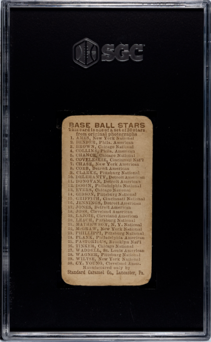 1910 Standard Caramel Co. (E93) Johnny Evers SGC 1