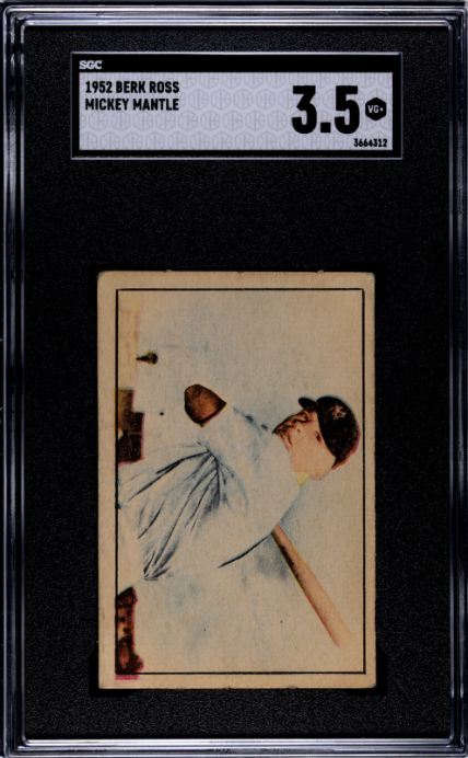 1952 Berk Ross Mickey Mantle SGC 3.5 VG+ Well Centered