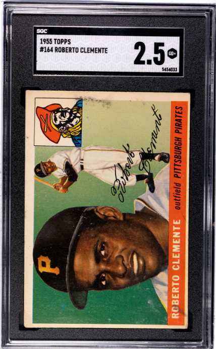 1955 Topps #164 Roberto Clemente RC Rookie SGC 2.5 GD+