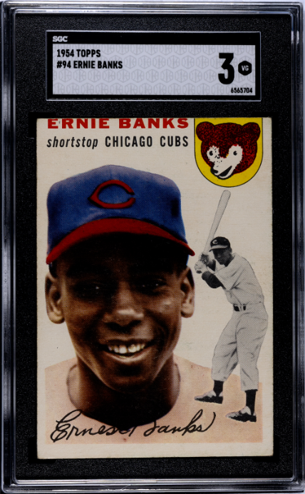 1954 Topps #94 Ernie Banks RC Rookie SGC 3 VG Nice Color