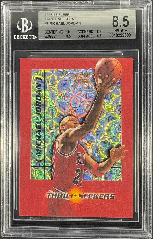 1997-98 Fleer #7TS Michael Jordan Thrill Seekers BGS 8.5