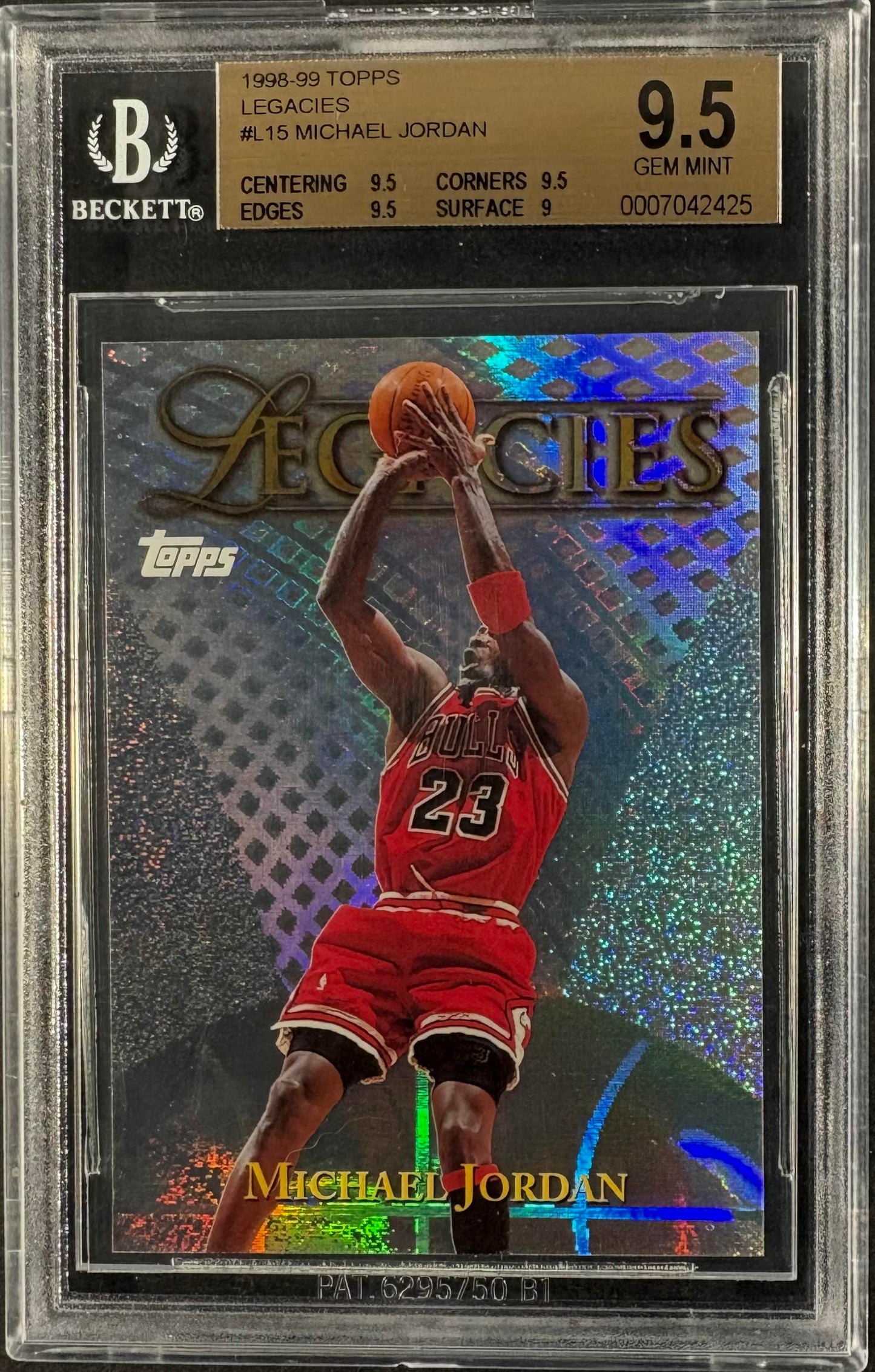 1998-99 Topps #L15 Michael Jordan Legacies BGS 9.5 GEM MINT