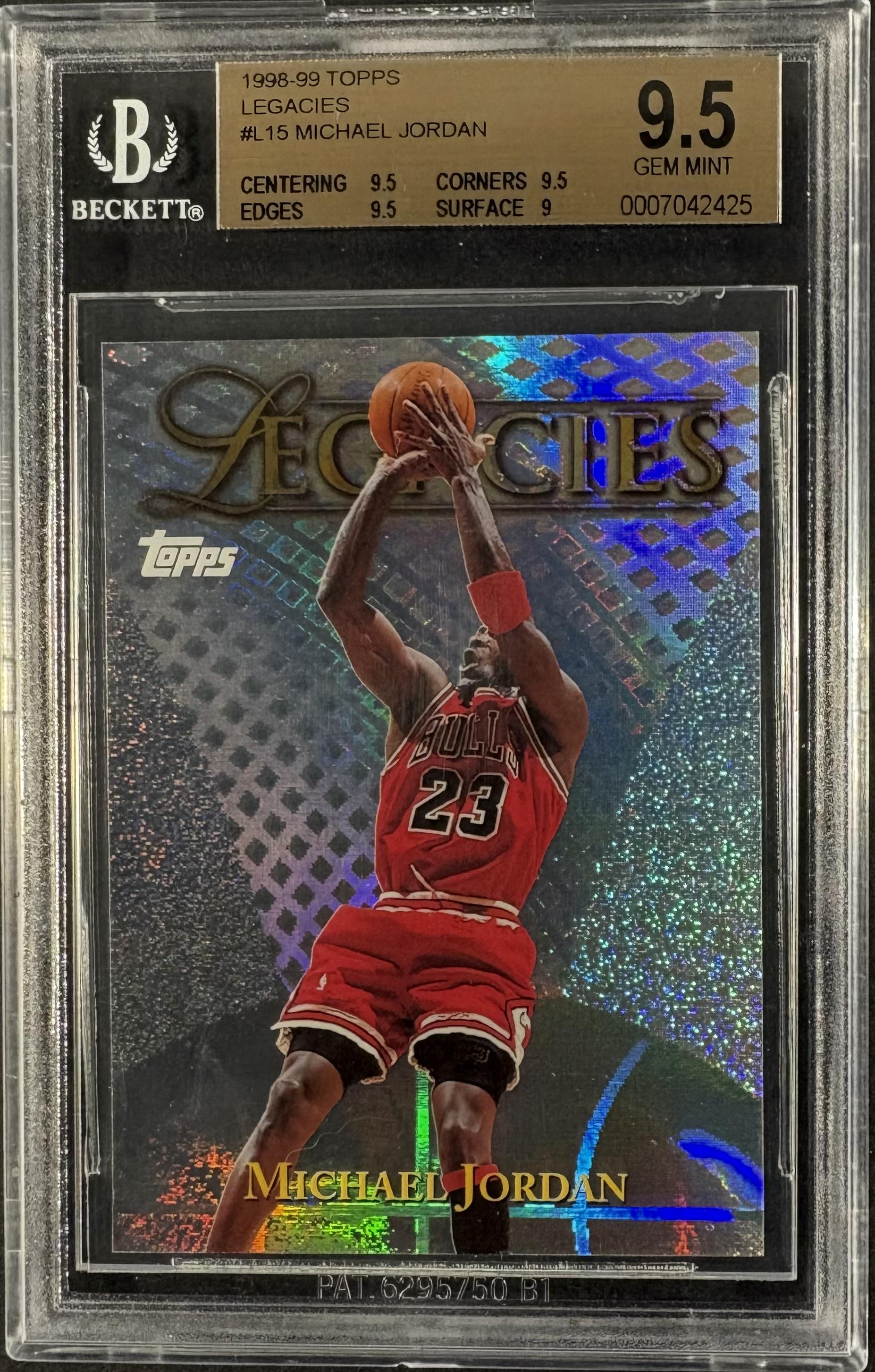 1998-99 Topps #L15 Michael Jordan Legacies BGS 9.5 GEM MINT