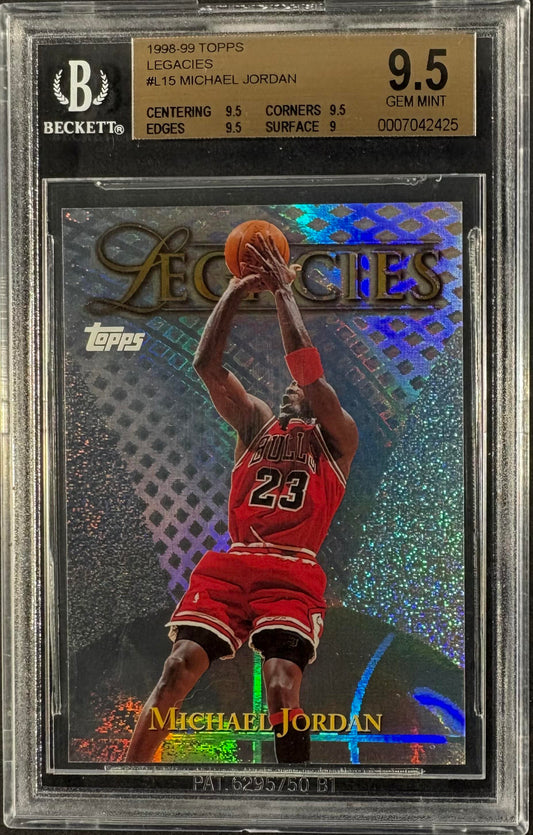 1998-99 Topps #L15 Michael Jordan Legacies BGS 9.5 GEM MINT