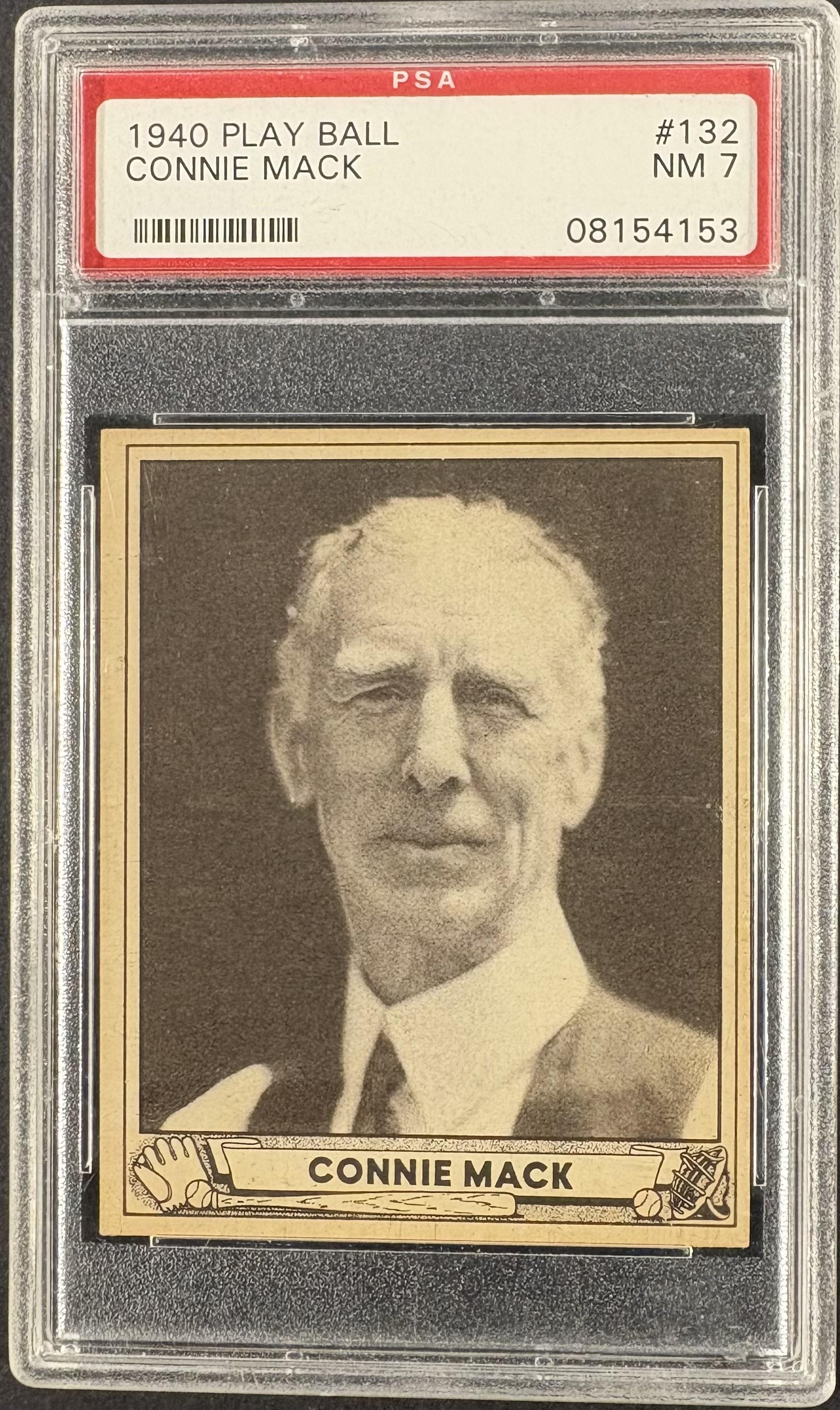1940 Play Ball #132 Connie Mack PSA 7 NM Near Mint