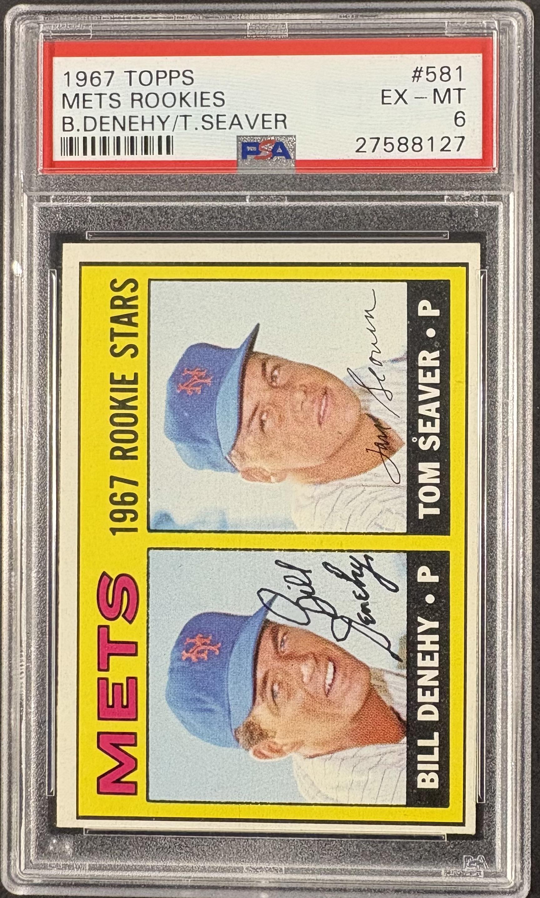 1967 Topps #581 Tom Seaver RC Rookie PSA 6 EX-MT New Label