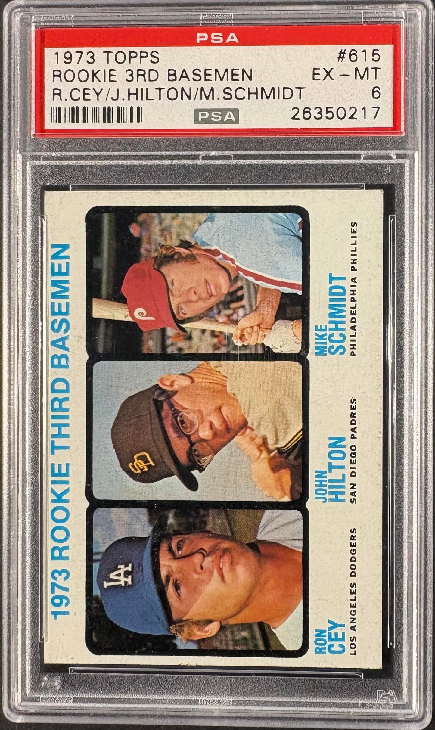 1973 Topps #615 Mike Schmidt RC Rookie PSA 6 EX-MT