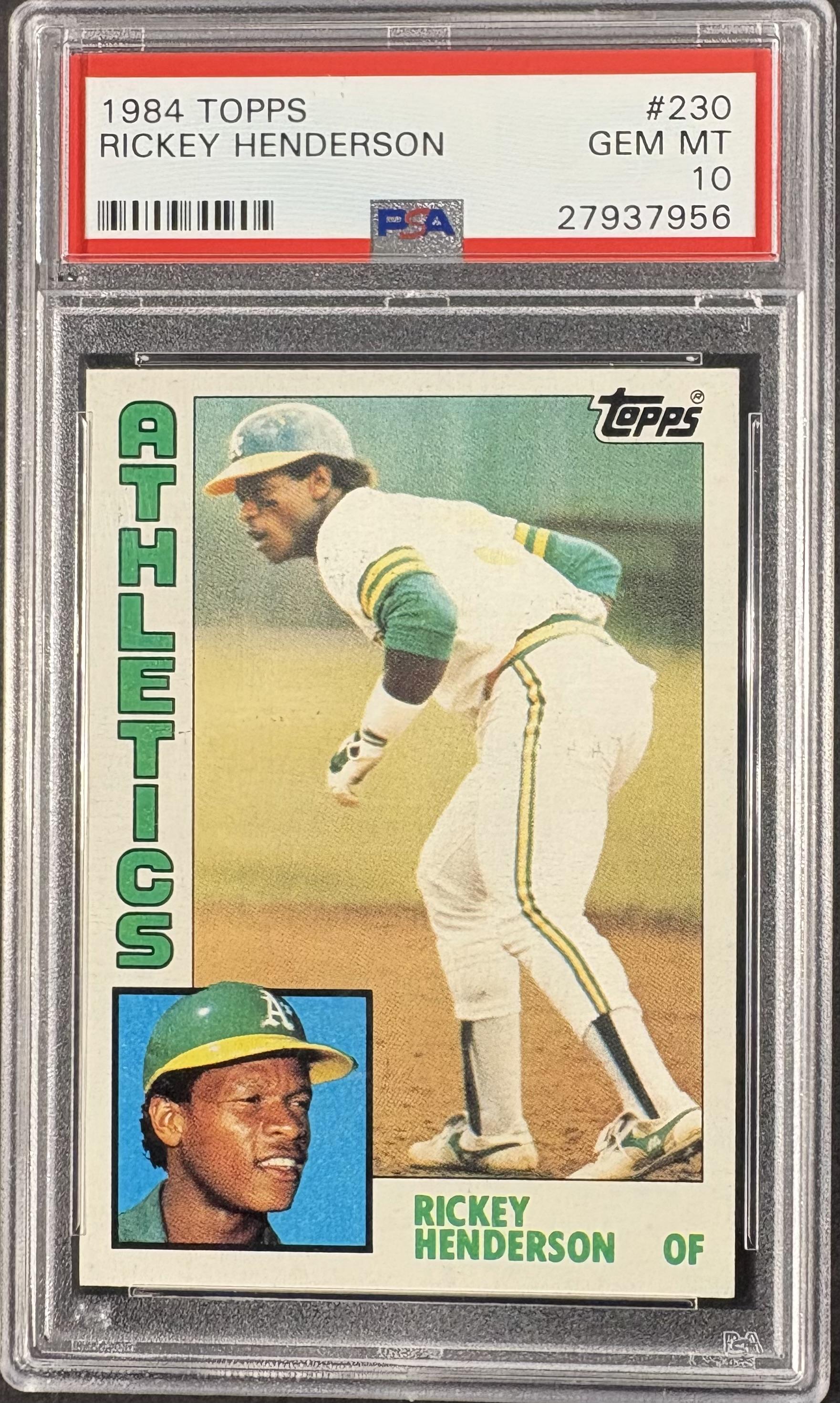 1984 Topps #230 Rickey Henderson PSA 10 GEM MINT New Label