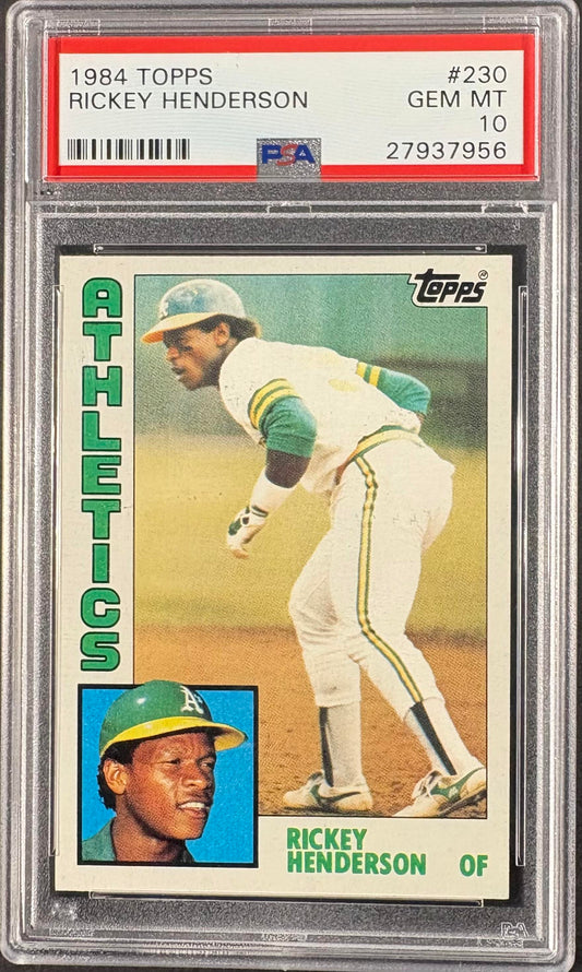 1984 Topps #230 Rickey Henderson PSA 10 GEM MINT New Label