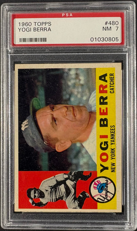 1960 Topps #480 Yogi Berra PSA 7 NM Near Mint