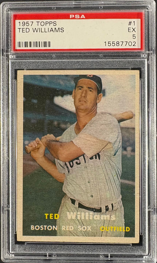 1957 Topps #1 Ted Williams PSA 5 EX