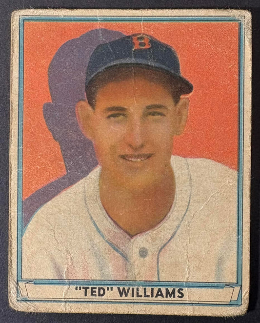 1941 Play Ball #14 Ted Williams Well Centered Lower Grade (creasing)