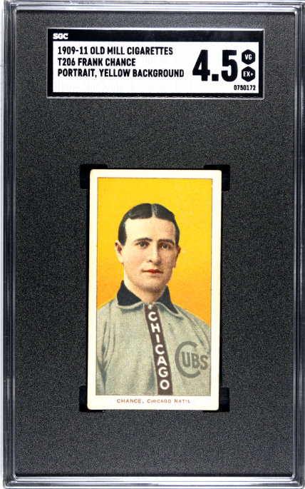 1909-11 T206 OLD MILL Frank Chance SGC 4.5 VG-EX+