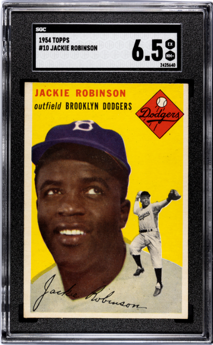 1954 Topps #10 Jackie Robinson SGC 6.5 EX-NM+
