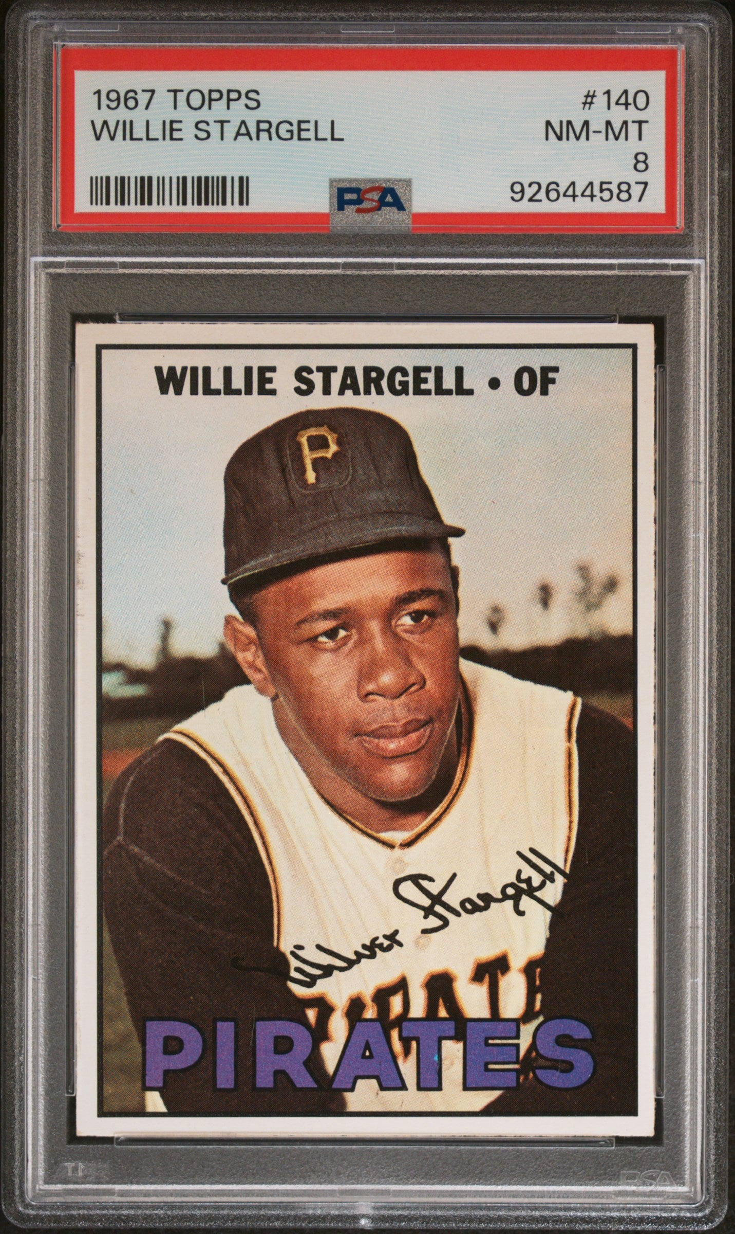 1967 Topps #140 Willie Stargell PSA 8 NM-MT High Grade New Label