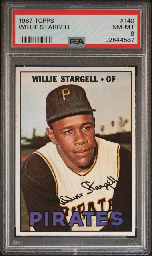 1967 Topps #140 Willie Stargell PSA 8 NM-MT High Grade New Label