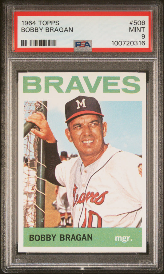 1964 Topps #506 Bobby Bragan PSA 9 MINT New Label