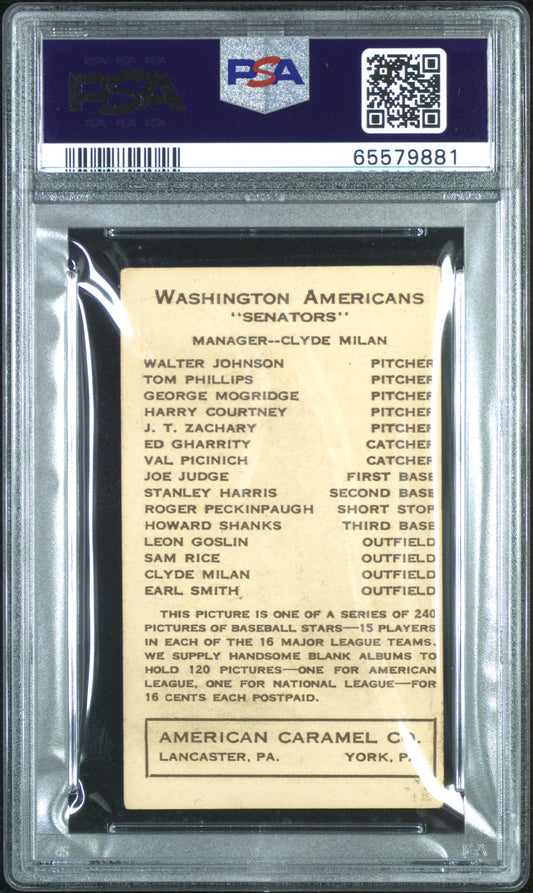 1922 E120 American Caramel Leon Goose Goslin RC Rookie PSA 3 VG New Label