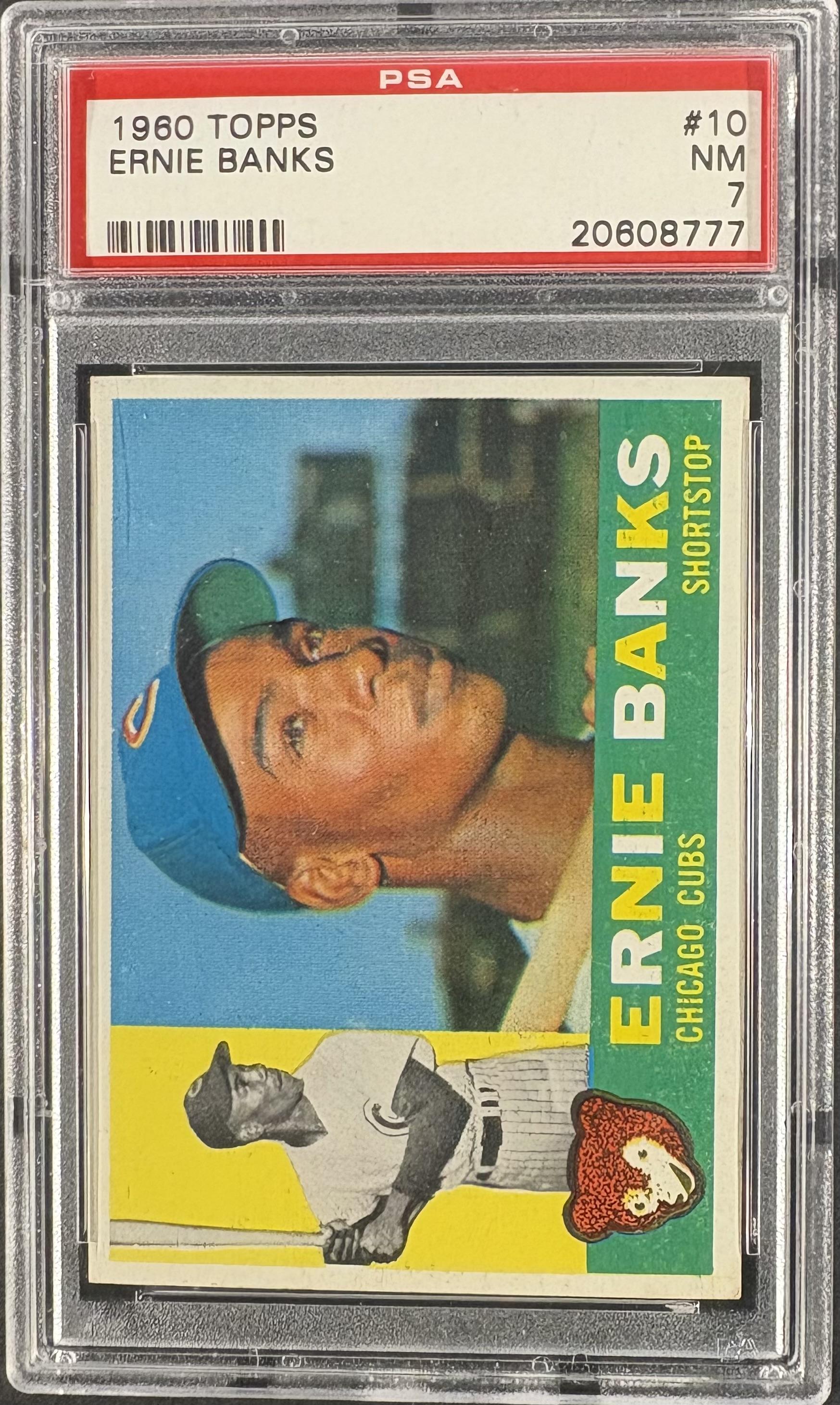 1960 Topps #10 Ernie Banks PSA 7 NM Near Mint Well Centered