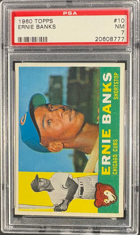 1960 Topps #10 Ernie Banks PSA 7 NM Near Mint Well Centered
