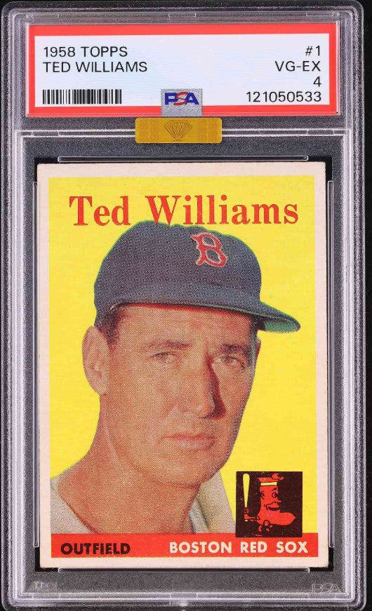 1958 Topps #1 Ted Williams PSA 4 MBA GOLD DIAMOND TOP EYE APPEAL