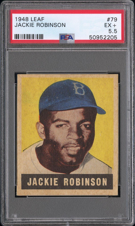 1948 Leaf #79 Jackie Robinson RC Rookie PSA 5.5 EX+ PWCC-A Top 30% Eye Appeal