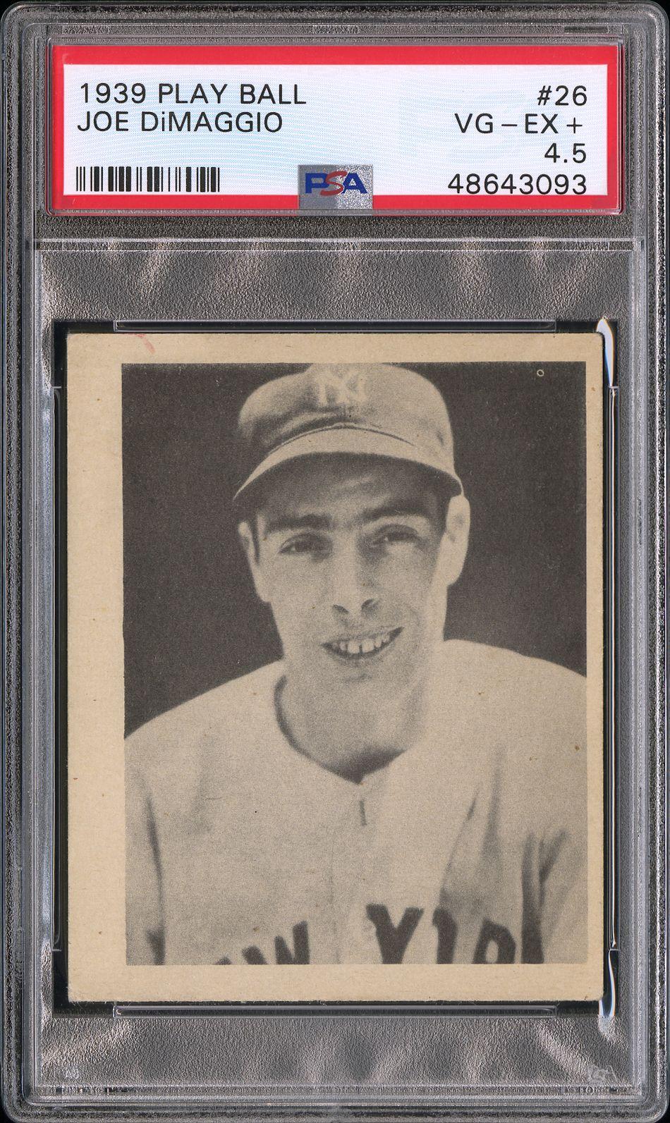 1939 Play Ball #26 Joe DiMaggio PSA 4.5 VG-EX+ Sharp New Label