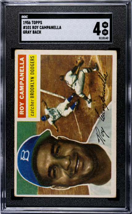 1956 Topps #101 Roy Campanella Gray Back SGC 4 VG-EX