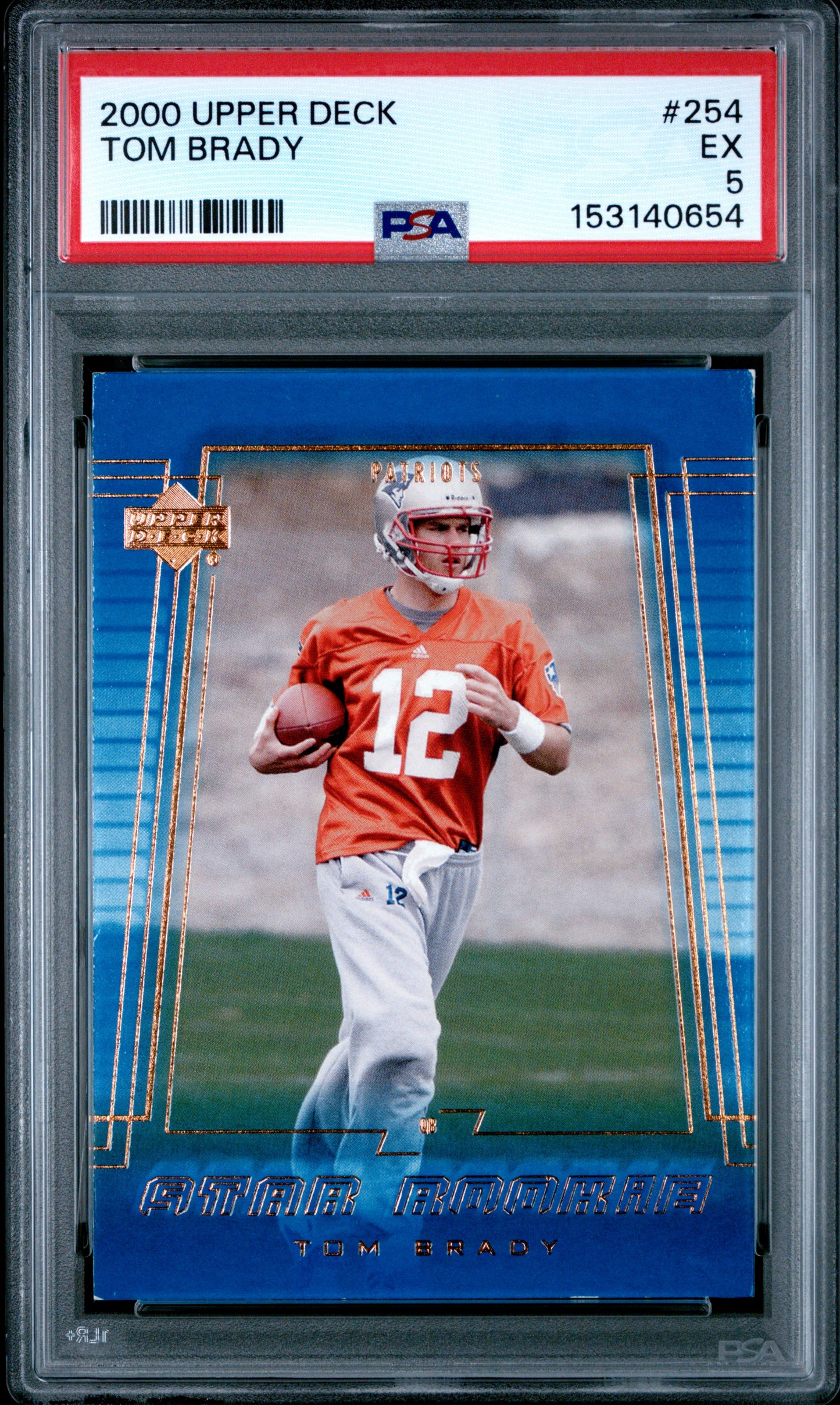 2000 Upper Deck #254 Tom Brady RC Rookie PSA 5 EX