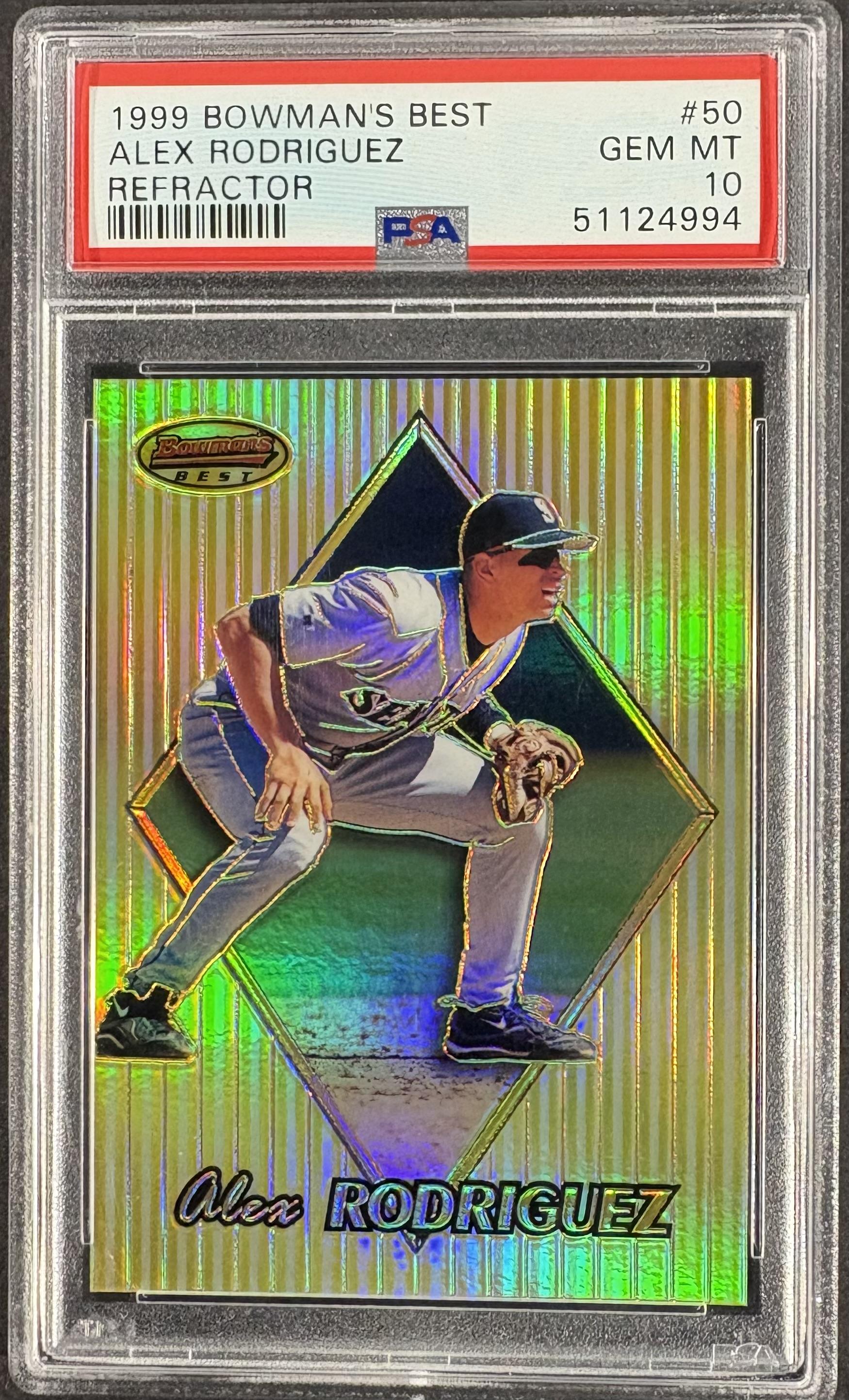 1999 Bowman's Best #50 Alex Rodriguez Refractors PSA 10 #/400
