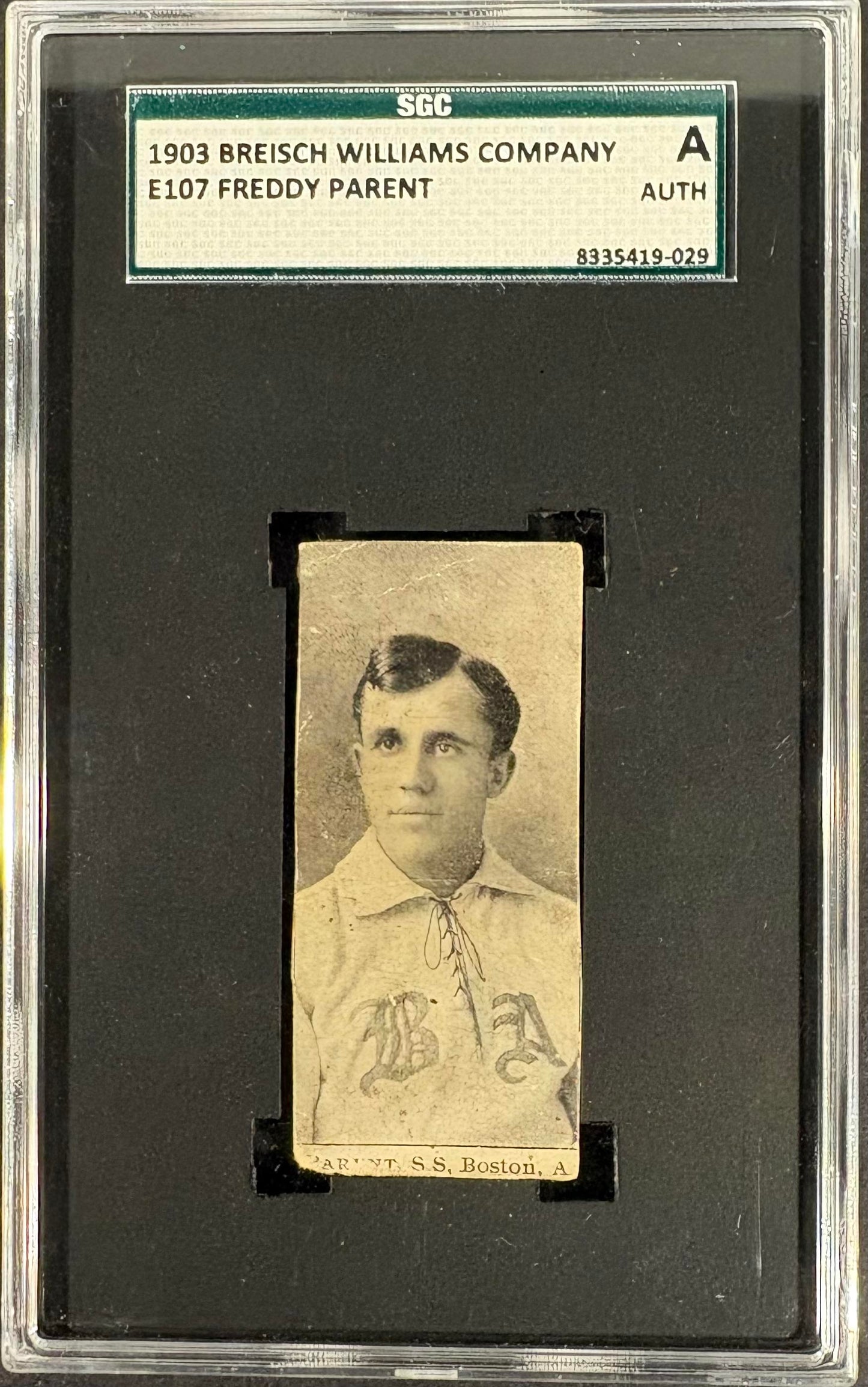1903-04 Breisch-Williams (E107) Freddy Parent SGC Authentic