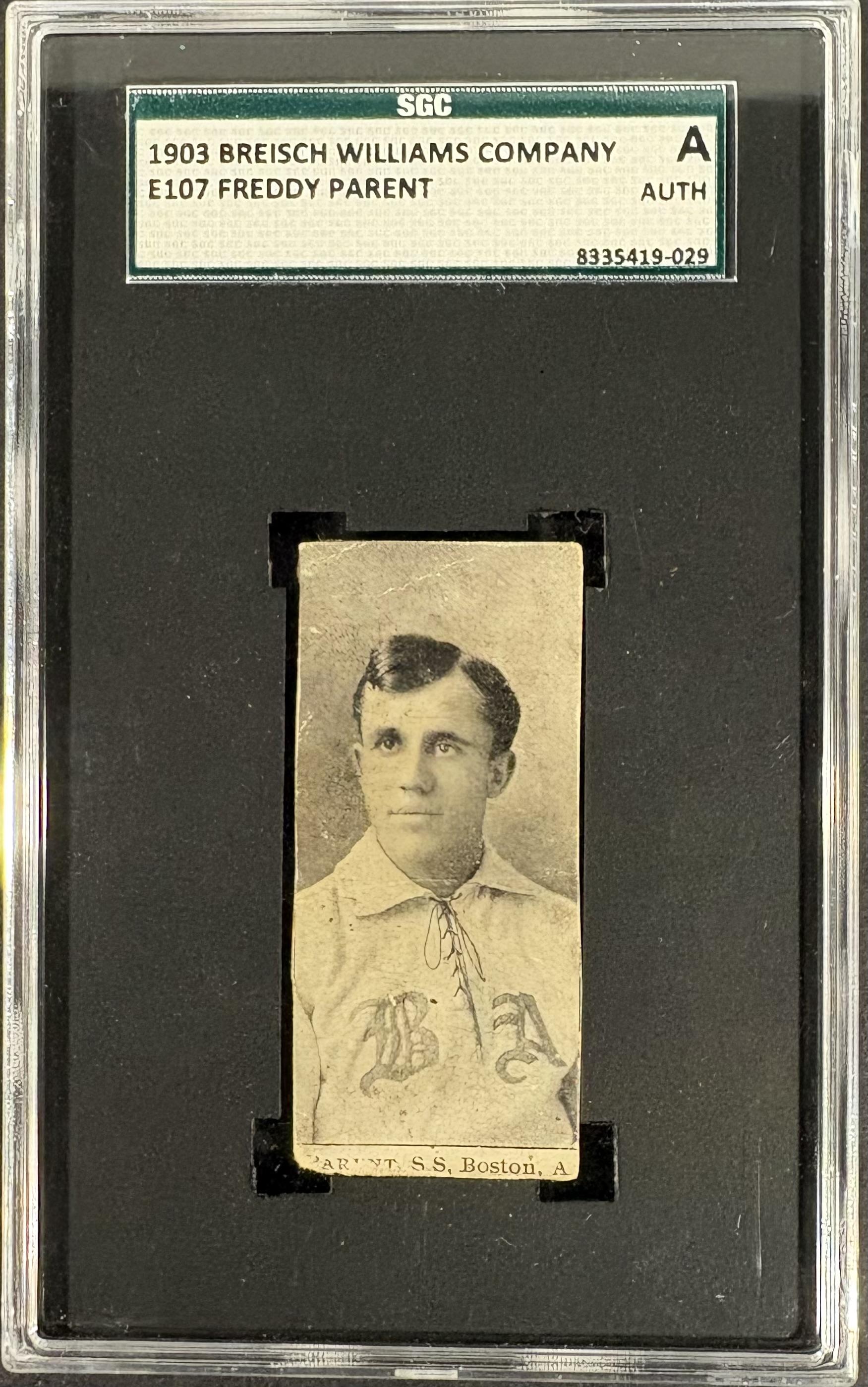 1903-04 Breisch-Williams (E107) Freddy Parent SGC Authentic