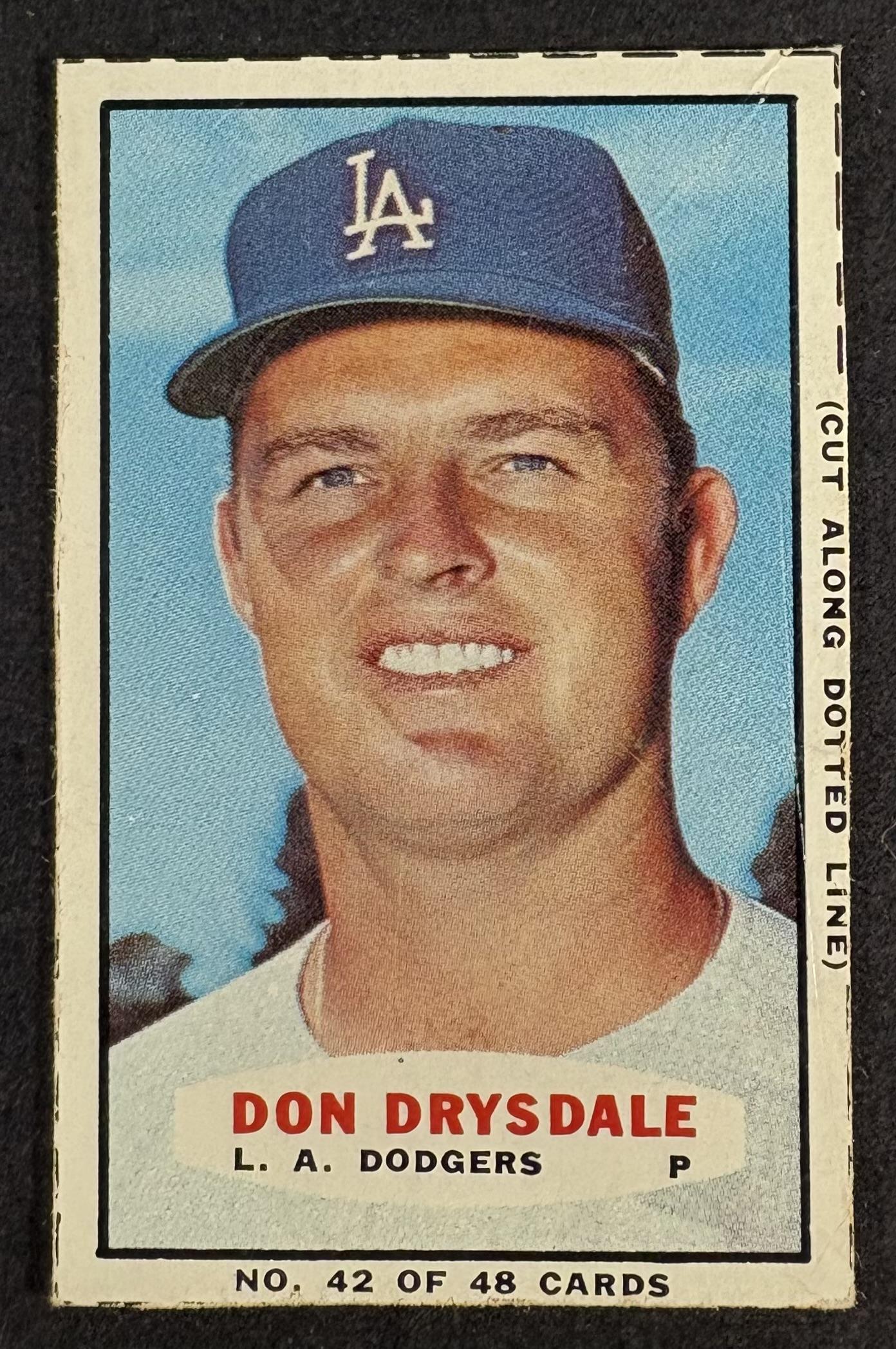 1966 Bazooka #42 Don Drysdale (wrinkle)