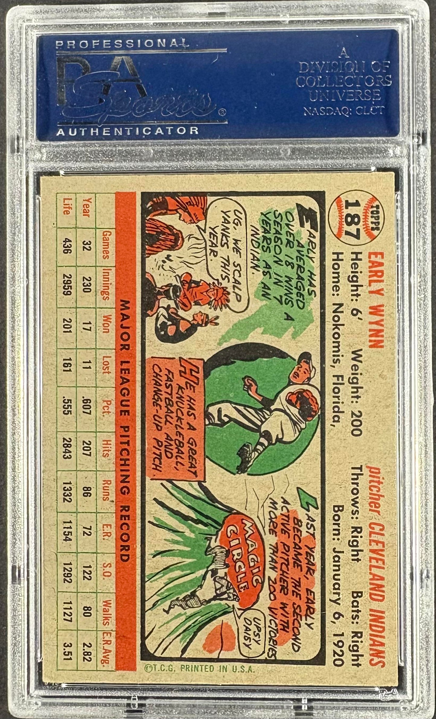 1956 Topps #187 Early Wynn PSA 6