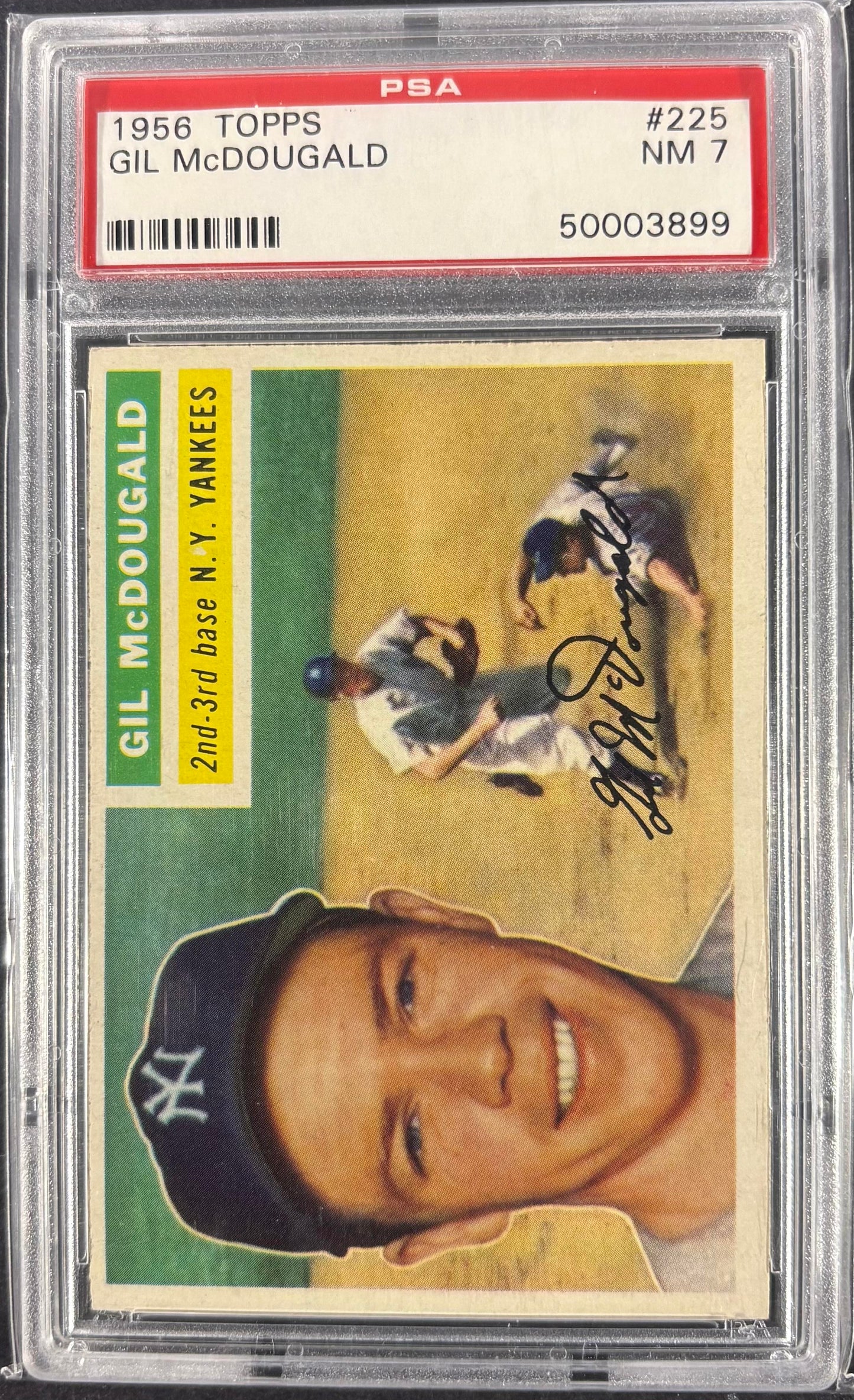 1956 Topps #225 Gil McDougald PSA 7